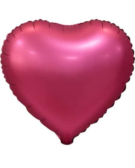 Сердце Бордовый Сатин 46см