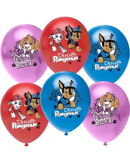 Щенячий Патруль С Днем Рождения! пастель